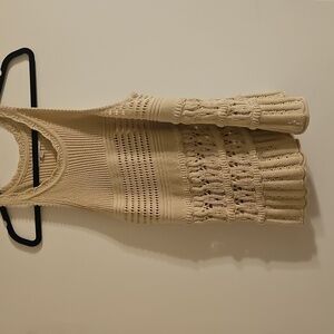 Loft Women's Textured Pointelle Swingy Sweater Tank Top Size Medium